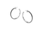 Springs on sterling silver hoop earrings